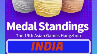 India’s Asian Games 2023 Medals Tally Updated: Avinash Sable Wins GOLD Medal in Men's 3000m Steeplechase Event As India Secure 44th Medal